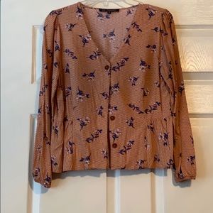 Flower pattern “One Clothing” women’s blouse